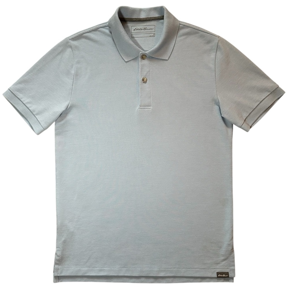 Eddie Bauer Men's Blue Polo Shirt Short Sleeve Cotton Outdoor Golf Size Medium